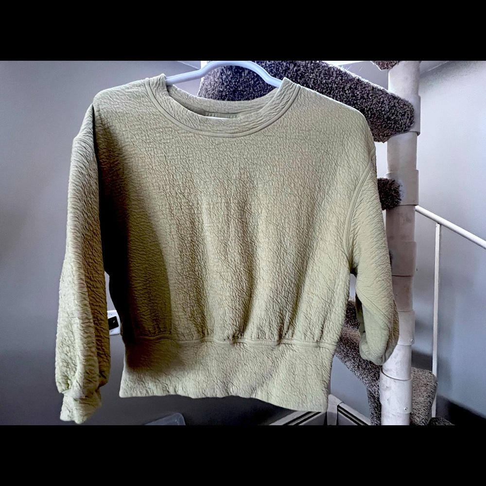 Lululemon Textured Crewneck Pullover Dee Green Size 2